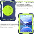 thumbnail image 3 of iPad 10.9 inch Case 2022, Allytech 360 Degree Rotatable Kickstand Pencil Holder Protective Case with Adjustable Detachable Shoulder Strap Kids-Friendly Case for iPad 10th Gen 2022, Navyblue+ Green, 3 of 8