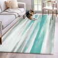 thumbnail image 2 of Hallway Runner Rugs 2.7x5 Ft, Turquoise Gray White Non Slip Area Rugs for Kitchen Bedroom Entryway, Country Abstract Ombre Mottled Washable Carpet Runner Rug Floor Mats for Bedroom Home Decor, 2 of 9