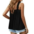 thumbnail image 4 of EHQJNJ Female Easter Tank Tops for Women Trendy Women's Solid Color Suspender Vest Square Neck Loose Sleeveless Top Cute Summer Ladies Tank Tops for Layering Sports Bra Tank Tops for Women Padded, 4 of 7