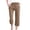 17# Light Brown, variant on Petite Capris Pants for Women Drawstring Elastic Waist Cotton Linen Cropped Trousers With Pockets Summer Loose Straight Light Gray 3XL