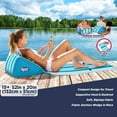 thumbnail image 4 of AquaPro Deluxe Unisex Pool Lounge and Backrest with Mat for Adults, Blue, 4 of 7