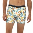 thumbnail image 2 of Men'S Boxer Briefs, Cartoon Math Number Print Soft And Breathable Mens Underwear Boxer Briefs With Widen Waist, 2 of 2