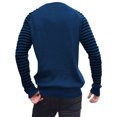thumbnail image 2 of Suéter de cuello redondo para hombre Jersey ajustado Top de punto Jersey de fiesta Prendas de punto de manga larga, 2 of 3