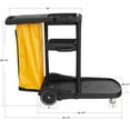 Dryser Commercial Janitorial Cleaning Cart on Wheels Black
