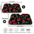 thumbnail image 3 of Picia Cherry Curved Windshield Sunshade Accordion Folding Style Auto Shade for Car Truck SUV Van Blocks UV Ray Sun Visor Protector -Medium, 3 of 7