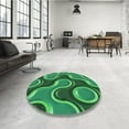 thumbnail image 4 of Ahgly Company Machine Washable Indoor Rectangle Transitional Deep Emerald Green Area Rugs, 5' x 7', 4 of 7