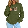 thumbnail image 6 of felwors Women's Oversized Pullover Pet Carrier Hoodie Cotton Blend Fleece Sweatshirt with Kangaroo Pocket Casual AG for Size S, 6 of 8