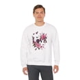 thumbnail image 5 of Unisex Floral Love Sweatshirt, Love Floral Sweatshirt, Floral Butterfly Sweatshirt, 50/50 Cotton-Poly Valentine's Day Sweatshirt 05, 5 of 54