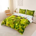 thumbnail image 2 of Erosebridal Pixelated Miners Gamer Kids Queen Duvet Cover Set,Cool Video Game Bedding For Console Gamer,Reversible 3 Pieces,No Comforter, 2 of 6