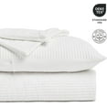 thumbnail image 4 of EVERGRACE Cotton Gauze Full Queen Bedspread, Ultra Soft Prewashed Pick Stitch Matelassé Coverlet, Lightweight Textured Oversized Queen Quilt Bedding Set for All Season, with 2 Shams, White, 4 of 8