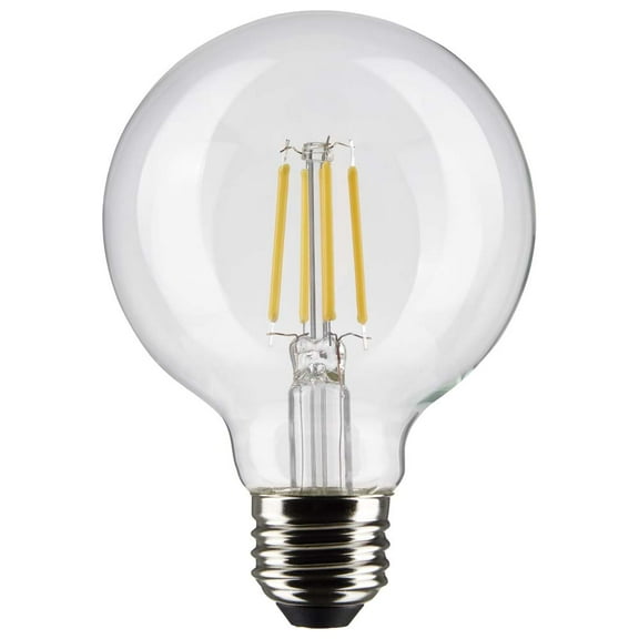 Satco 6w G25 Globe Filament LED 2700K Medium Base Dimmable - 60w equiv