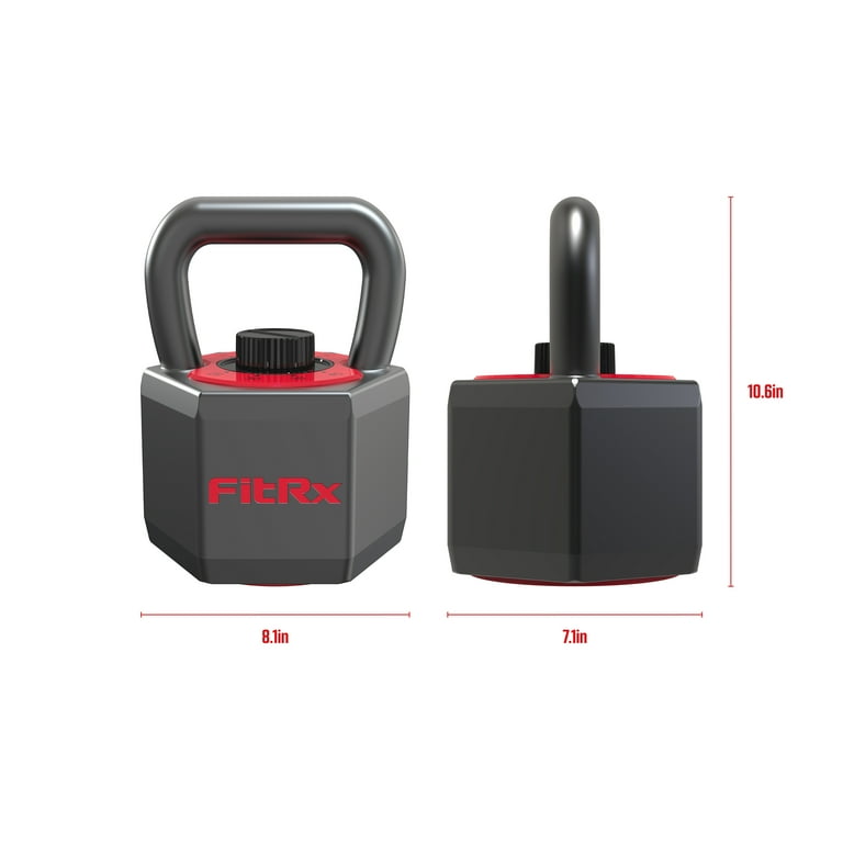 FitRx SmartStack Adjustable Kettlebell for Home Gym Quick Select Fitness Weights 25 40 lbs. Black Walmart