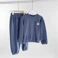 thumbnail image 5 of ATOGUTA Girls Clothes Sets 2-Piece Long Sleeve & Pants PJ Set Kid Cozy Sleepwear Size 2T-12, Blue, 5 of 5