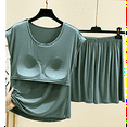 thumbnail image 4 of Ihph7 Sleepwear with Built in Bra Womens Pajama Sets Shorts Pajamas with Built in Bra Pajama Sets for Women 2 Piece Summer Lounge Sets for Women Womens 2 Piece Lounge Set C XL, 4 of 4