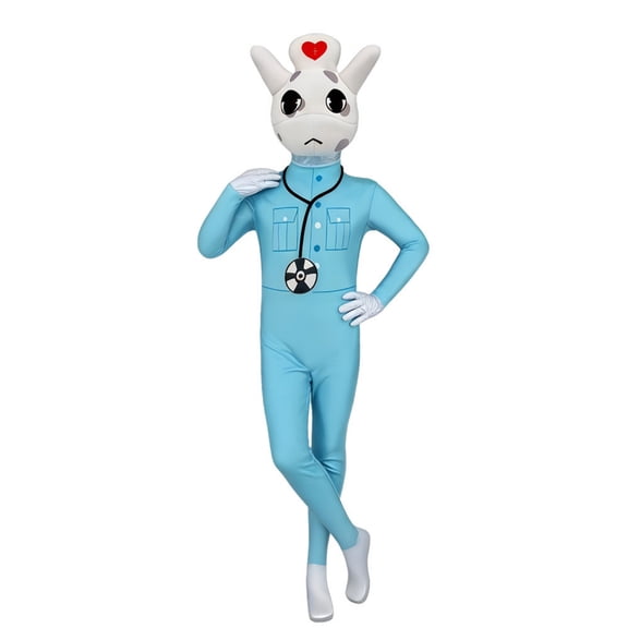 Animal Hospital Costume with Bodysuit Head Cover Full Set Outfit, Halloween Costume Suits Party Cosplay 3D Style Anime Cosplay Outfit, Funny Halloween Costumes Cosplay Dress Up for Size:110