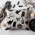 thumbnail image 4 of Halloween Pillow Covers 18x18 Set of 2 Autumn Decorative Seamless Black Cat Pumpkin Face Skull Crow Throw Pillow Cases Cushion Covers Farmhouse,Thanksgiving,Home Décor, 4 of 6
