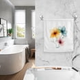thumbnail image 4 of Watercolor Flower-a3 Hand Towels for Bathroom Cotton Face Towel Decorative 15.5x29.5 inch, 4 of 7