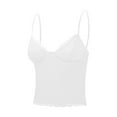 thumbnail image 2 of Women Tank Tops Spaghetti Strap Camisoles Lace Trim Crop Tops Sleeveless Backless Vest Summer Casual Tshirts for Vacation, 2 of 9