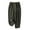 Army Green XXXL, variant on Women Harem Pants Drawstring Waist Wide-leg Casual Trousers Solid Color Ankle-Length Pants for Workouts Everyday Wear