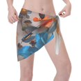 thumbnail image 3 of KLL 3D Butterfly Print Women's Sarong Coverups Short Bathing Suit Wrap Skirt Beach Wrap Swimsuit Cover Ups, 3 of 6