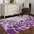 thumbnail image 3 of Area Rugs 2.7'x5', Purple Flowers Carpet for Living Room Bedroom Dining Room, Watercolor Ombre Abstract Floral Geometric Throw Kitchen Rugs Non Slip Washable Rectangle Indoor Outdoor Rugs, 3 of 8