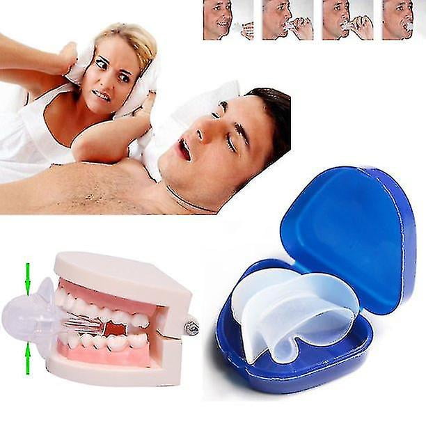 Protector de lengua antirronquidos de silicona médica transparente suave para la apnea del sueño, protector nocturno para dejar de roncar