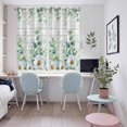 thumbnail image 4 of Green Eucalyptus Leaves Kitchen Curtains Window Panels, Daisy Summer Botanical Wooden Insulated Window Treatment Curtain, Grommet Curtains for Bedroom/Living Room/Bathroom, 2 Piece 52"Wx72"L, 4 of 8