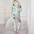 thumbnail image 6 of Goofa Cute Flamingo Printed Women’s 2 Piece Pajama Set Super,Pajamas Women's Long Sleeve Sleepwear Soft Button Down Loungewear Pjs Lounge Set Nightwear-Medium, 6 of 9