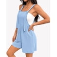 thumbnail image 4 of Ekouaer Women' Rompers Jumpsuits Sleeveless Adjustable Ribbed Knit Vacation Beach Travel Overall Shorts Outfits, 4 of 6