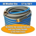 thumbnail image 6 of 50ft 5/8" Drinking Water Safe, Heavy Duty, Kink Free, All Weather, Non Expanding, Lightweight Water Hose with Brass Fittings, UV Protection, and Abrasion Resistance, 6 of 8
