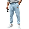 thumbnail image 1 of Ceisia Men Solid Color Corduroy Straight Leg Pants Elastic Waist Drawstring Gift Casual Trousers, 1 of 7