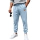 thumbnail image 1 of Ceisia Men Solid Color Corduroy Straight Leg Pants Elastic Waist Drawstring Gift Casual Trousers, 1 of 7