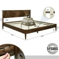 thumbnail image 6 of RORNS Panthera Solid Wood Platform Bedframe With Headboard - King - Walnut, 6 of 8