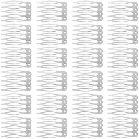 75 Pack Hair Side Combs for Women, Metal Combs for Securing Headband Veils, 5 French Teeth Bridal Wedding Comb for Girls Hair Accessories - White
