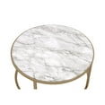 thumbnail image 3 of Acme Furniture Shanish Nesting Table Set Engineered Stone Top & Gold, 3 of 6