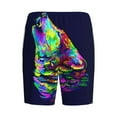 thumbnail image 4 of Picia Howling Wolf Pajama Shorts for Men, Men's Pajama Bottoms, Sleepwear,Short Pajama Pants-3X-Large, 4 of 9