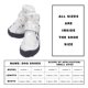 thumbnail image 5 of Billuyoard Zapatos para mascotas, botas deportivas de costura, tejido de gamuza transpirable, calzado para mascotas, rojo, 1 yarda Ropa para mascotas blanco tres Billuyoard PT000056-13, 5 of 6