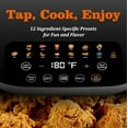 thumbnail image 3 of Pro 6QT Air Fryer with Large Square Viewing Window, Base and Upper Heating, 12 Presets for Chicken Wings, Steak, Fries, Pizza and More, Non-Stick and PFOA-Free, Fast and Oil Free Cooking, 3 of 6