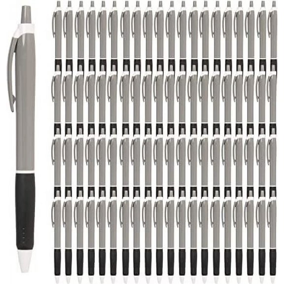 100 Simply Genius Ballpoint Retractable Pens with Blank Ink