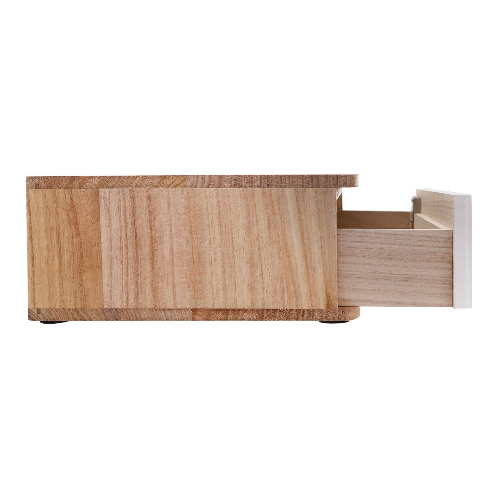 Home Wooden Desktop Storage Box with Lockable Drawer Office Supplies Drawer Organizer