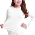 thumbnail image 2 of ALSLIAO - Ropa interior térmica de talla grande para mujer, camiseta informal de manga larga con cuello alto y blanco, talla 3XL, 2 of 8