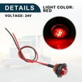thumbnail image 5 of Unique Bargains Truck LED Trailer Lights 24V Plastic Round Waterproof Marker Lights Red 10 Pcs, 5 of 6