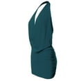 thumbnail image 2 of A2Y Women's Deep Sexy V-Neck Halter Backless Party Club Mini Dress Teal 3XL, 2 of 3