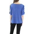 thumbnail image 2 of Notations Womens Petites Knit Printed Blouse, 2 of 2