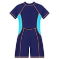thumbnail image 4 of Alvivi Sporty Swimsuits for Boys Girls Short Sleeve Rash Guard One Piece Swimwear Wetsuits Navy Blue 11-12, 4 of 7