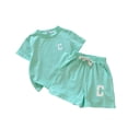 thumbnail image 3 of MEZZALL Child Girls Summer Outfit Sets Short Sleeve Tee And Shorts Two Piece Casual Playwear Comfortable Breathable Kids O-Neck Relaxed Fit Daily Clothing Sets, 3 of 3