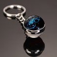 thumbnail image 2 of Qarigey Llaveros Simple cielo estrellado nebulosa Metal llavero tiempo piedra bola de cristal arte planeta doble cara colgante accesorios regalos Ropa, zapatos y accesorios Miscelánea Sagitario Qarigey AP014134-03, 2 of 6