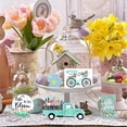 thumbnail image 3 of Easter Rabbit Wooden Home Tabletop Tray Decoration Ornament Spring Festive Craft Centerpiece Display Adorable Natural Unique Delightful, 3 of 3