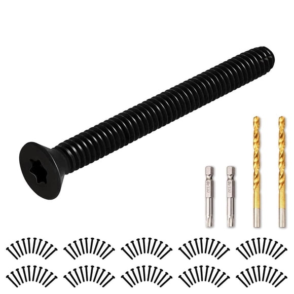 100 Pack 1/4-20 X 2 1/2 Trailer Deck Screws Self Tapping, Flat Head Floorboard T