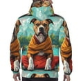 thumbnail image 7 of Fotbe Men's Hoodie with Meditating French Bulldog Pattern - Kangaroo Pocket Pullover Hooded Sweatshirt, Perfect for Daily Wear, Travel, and Home-4X-Large, 7 of 7